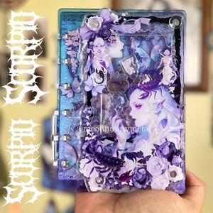 NEW Acrylic Binder Notebook Journal Zodiac Wicca Goth Princess Diary A7 Shaker